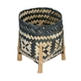 thumbnail image 2 of Cesta tejida a mano de bambú estilo norte de Europa para decoración del hogar., 2 of 14