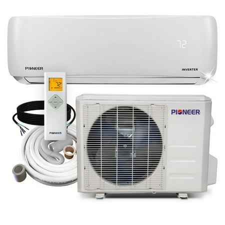 PIONEER Ductless Mini Split Inverter Heat Pump System. 12,000 BTU/h, 208-230V, 17.5 (Best Split Ac With Inverter Technology)