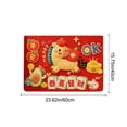 thumbnail image 3 of Yhmxh Alfombrillas de baño para baño Alfombra de baño Felpudo rojo de Año Nuevo para entrada, diseño de caballito, de tierra de diatomeas, antideslizante, absorbente de agua Decoración del baño, 3 of 5
