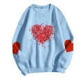 thumbnail image 5 of Hxlamzoo Womens Sweatshirt Cute Valentines Love Heart Printed Graphic Crewneck Pullover Casual Long Sleeve Tops, 5 of 5