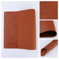 thumbnail image 2 of REGALWOVEN Set of 6 Faux Leather Placemats for Kitchen Dining Table Decor, Washable Table Placemats Wipeable Table Mat Brown 18*12in, 2 of 7