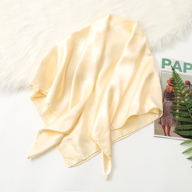 35 Inch Satin Head Scarves Large Square Scarves Silky Head Scarf