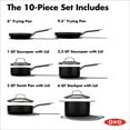 thumbnail image 3 of OXO Agility Ceramic Non-Stick 10-Piece Cookware Set, 3 of 8