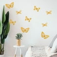 thumbnail image 6 of PuSpu Valentine's Day Decoration Butterflys Wall Stickers - 12 Pieces Gold Butterflys Decorations Suitable For Birthdays And Party Celebrations Removable Stickers, 6 of 8