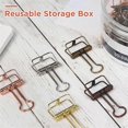 thumbnail image 2 of 30-Pack Metal Wire Binder Clips- Hollow Paper Clips for Paperwork, Crafts, Sewing, Office & School S, 2 of 5