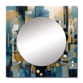 thumbnail image 2 of Designart "Reality Transcendence IV" Abstract Landscape Square Mirror For Wall Decor - Large Blue Square Printed Wall Mirror Art - Square Modern Mirror - Wall Mounted Square Large Mirror, 2 of 5