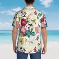 thumbnail image 4 of Fotbe Bird Butterfly Rose Camisa Hawaiana para Hombre Unisex – Camisa Casual de Verano con Botones de Manga Corta de Algodón y Lino,Medium, 4 of 7