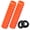 Orange, variant on Ayaport Kayak Paddle Grips, Non-Slip Silicone with Drip Rings, Blue, 2 Pack