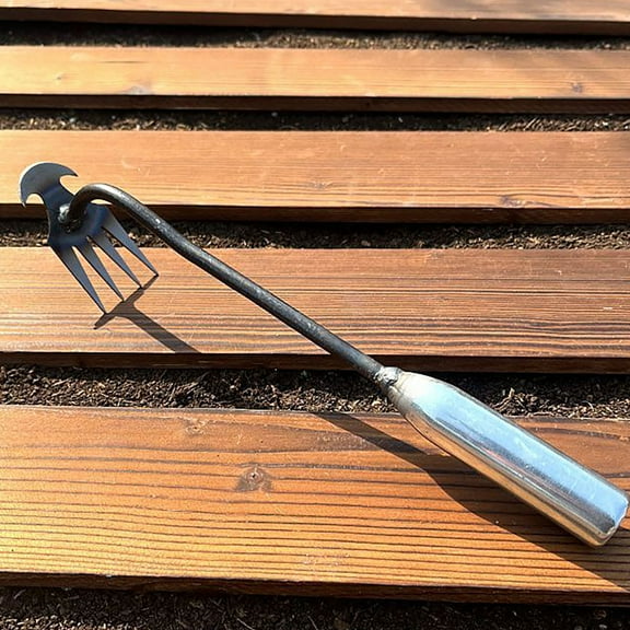 TOOPTY Manual Weeding Tool with Ergonomic Handle - Stainless Steel Weed Puller for Garden Yard, Household Loosening Tool for Lawn Care