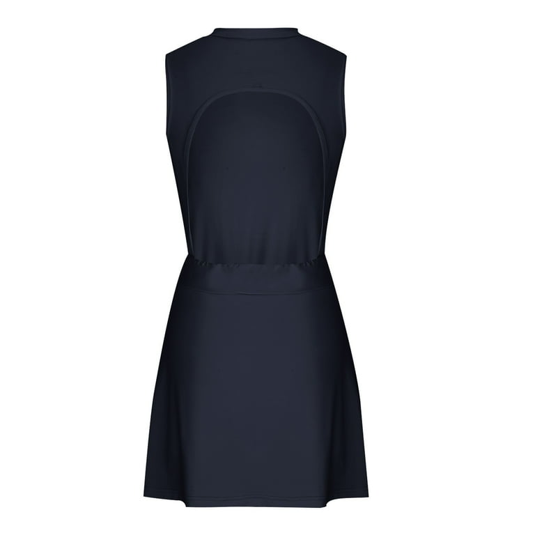 slim fit dress slacks Womens High Waisted Sort Halter Neck Tennis Dress