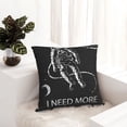 thumbnail image 6 of Yiaed I Need More Space Print Pillow Covers Super Soft Decorative Square Throw Pillow Covers Case Cushion Covers for Sofa Couch Bedroom Car Decor（No pillow core）-18"x18", 6 of 7