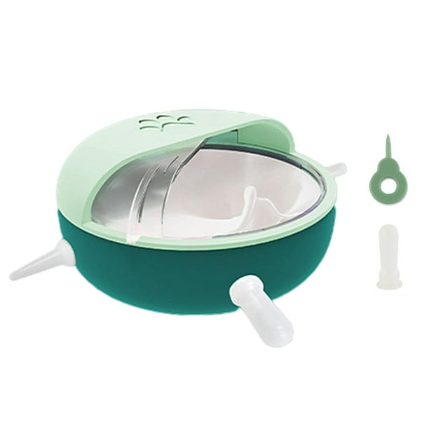 Perro Gatito Leche Cuenco Silicona Cachorro Gato Con Tetinas De Silicona Lactancia Verde SM SunniMix Alimentador de leche de cachorro
