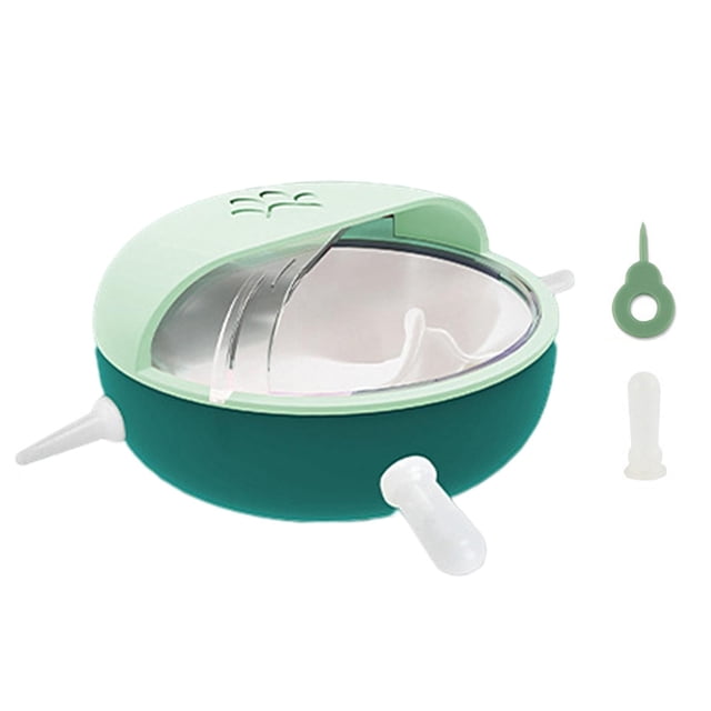 Perro Gatito Leche Cuenco Silicona Cachorro Gato Con Tetinas De Silicona Lactancia Verde SM SunniMix Alimentador de leche de cachorro