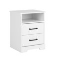 thumbnail image 4 of Prepac Table de nuit Rustique Ridge blanche à 2 tiroirs, 16,25"P x 18,75"L x 24,5"H, 4 of 7