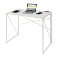 thumbnail image 3 of Convenience Concepts Bureau Pliant Xtra avec Station de Charge, Blanc/blanc, 3 of 5