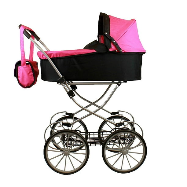 Mommy and Me Deluxe Doll Pram My Sweet Princess Doll Stroller with Basket, and Free Carriage Bag