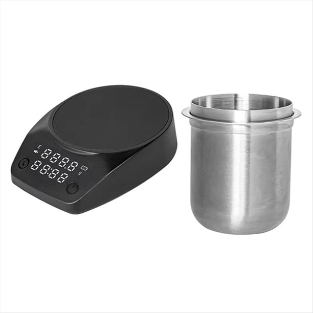 Báscula Digital Compacta para Café con Temporizador. Pesaje y Cronometraje de Alta Precisión para una Preparación . Imprescindible para el Hogar y la Cafetería.
