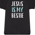 thumbnail image 3 of Solid Light - Jesus Bestie - Infant Baby One Piece, 3 of 6