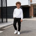 thumbnail image 2 of SJLDQY Boys Sweatpants Elastic Waist Drawstring Straight leg Pants Lightweight Breathable Casual Trousers with Pockets, 2 of 8