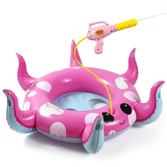 Flotador de piscina Motiloo Octopus con pistola de agua para niños de 3 a 12 años