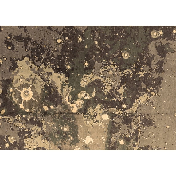Ahgly Company Indoor Rectangle Oriental Brown Industrial Area Rugs, 7' x 9'