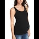 thumbnail image 1 of Camisetas de Maternidad Sin Mangas con Fruncido Lateral Acanalado, Camiseta Básica para el Embarazo Negro S, 1 of 6