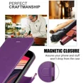thumbnail image 3 of Starshop Moto G 5G 2024 Case Phone Cover Wallet Pouch Case With Glass Screen - Purple, 3 of 5