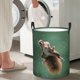 thumbnail image 5 of Fotbe Squirrel Cesto de Ropa con Asas, Cesto Impermeable de Gran Capacidad, Bolsa de Lavado para Dormitorio, Cesto de Ropa con Ruedas y Asas-Small, 5 of 6