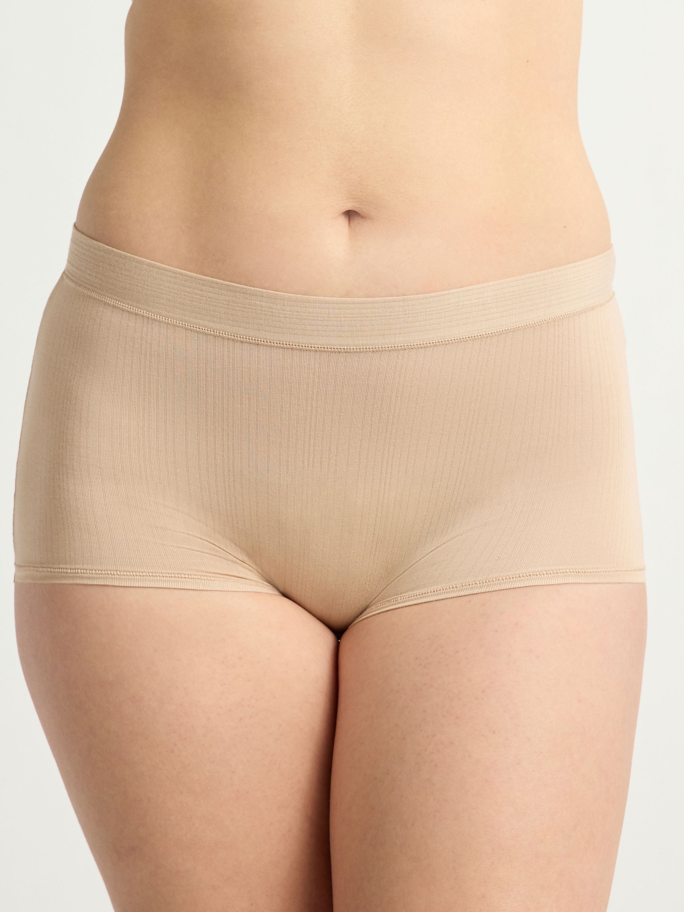 Joyspun Women's Ribbed Modal Boyshort Panties, 3-Pack, Sizes XS to 3XL