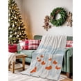 thumbnail image 2 of Christmas Flannel Blanket for Bed,Travel and Camping, Winter Blue Snowing Town Watercolor Simple Super Soft Cozy Blanket for All Seasons 30"x40", 2 of 6