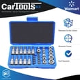 thumbnail image 3 of Juego De Dados Y Puntas 3/8 Torx con 34 piezas, Hembra y Macho CARTOOLS MX Juego De Dados Y Puntas 3/8 Torx con 34 piezas, 3 of 7