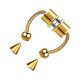 thumbnail image 4 of Minnieouse 5 pares de anillos de nariz no perforantes segmento Tragus estilo punk tendencia cuerpo joyería aro Clip en accesorios dorados Oro 10Conjunto, 4 of 6