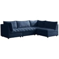 thumbnail image 2 of Meridian Furniture Jacob Sectionnel Modulaire en Velours Bleu Marine, 2 of 13
