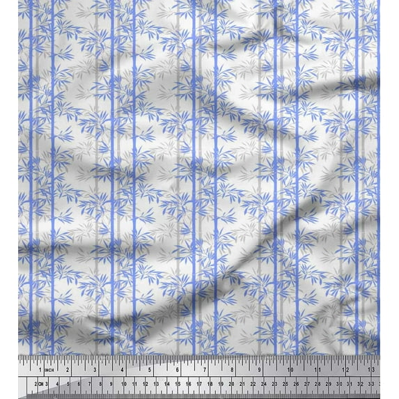 Soimoi Cotton Duck Fabric Bamboo Tree Print Fabric by The Yard 42 Inch Wide