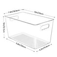 thumbnail image 4 of 4 Pack Clear Plastic Storage Bins with Handles, Sindcom Pantry Organizer Bins, for Refrigerator, Freezer, Cabinet, Kitchen, Countertops, X-Large, 4 of 8