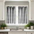 thumbnail image 6 of Ouuluon 2 Panels Cafe Curtains, Washable Insulate Tier Curtains, 39x28in Light Filter Kitchen Cafe Curtain for Coffee Shop Basement Indoor Window, 6 of 7