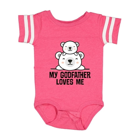 

Inktastic My Godfather Loves Me Godson Bear Gift Baby Boy or Baby Girl Bodysuit