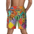 thumbnail image 4 of Uemuo Dancing African Womans Pattern Mens Swim Trunks Quick Dry Board Shorts with Mesh Lining, Stretch Beach Shorts Quick Dry No-Chafing Board Shorts-Medium, 4 of 9