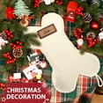 thumbnail image 3 of Ayieyill 18 Inch Dog Christmas Stocking, Knit White Christmas Stocking for Dogs, Diamond Shape Dog Stocking Christmas Large Pet Stockings Hanging Dog Christmas Stocking, 3 of 6