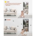 thumbnail image 3 of Reinforced Cat Screen Door Heavy Duty Pet-Proof Screen with Zipper White Prevents Pets from Running Out, 3 of 5