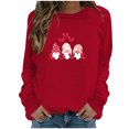 thumbnail image 2 of Meichang Sweatshirts à Col Rond pour Femmes, Sweatshirts de la Saint-Valentin, Hauts de Vacances, Sweatshirts Graphiques Cœur d'Amour, Manches Longues, Cadeaux de la Saint-Valentin, 2 of 4