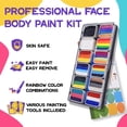 thumbnail image 2 of Kit de pintura facial OPHIR Rainbow Water Activated para niños, 2 of 6