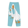thumbnail image 5 of Balery Three White Geese print Women's Pajama Pants,Ultra Lightweight Pjs,Lounge Pant-Large, 5 of 9