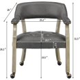 Dining Chairs with Wheels and Arm Caster Boss Captain's Chairs with