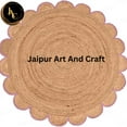 thumbnail image 3 of Jaipur Art And Craft Round Jute Area Rug Bohemian Style Rug Handmade Indian Natural Fiber New Design (9x9 Sq Ft), 3 of 5