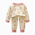 thumbnail image 4 of TOWED22 Toddler Baby Boy Clothes 6 12 18 24 Months 2T 3T 4T 5T 6T Outfits Print Sweatshirt Pullovers Pants Set Fall Winter Size:1-2 Y,Color:Pink, 4 of 6