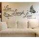 thumbnail image 4 of Live Laugh Love Flower Butterfly Quotes Wall Decal Sticker Wall Art Mural, 1 juego JAMW Sencillez, 4 of 5