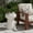 Beige, variant on Mintazer 17.8" H Hourglass-Shaped Outdoor Side Table, Modern Waisted Accent Table with Simulated Stone Texture for Patio Living Room, Beige & Yellow
