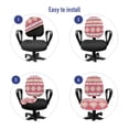 thumbnail image 4 of Tribal Office Chair Slipcover, Rhythmic Modernized Motifs Elements Art, Protective Stretch Decorative Fabric Cover, Standard Size, Pale Ruby Apricot, by Ambesonne, 4 of 5
