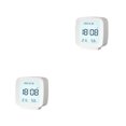 thumbnail image 2 of QualitChoice 1/2/3 Digital Clock Square Replacement Simple Style LCD Solid Color Home Student Children Alarms Backlight White 2PCS, 2 of 6